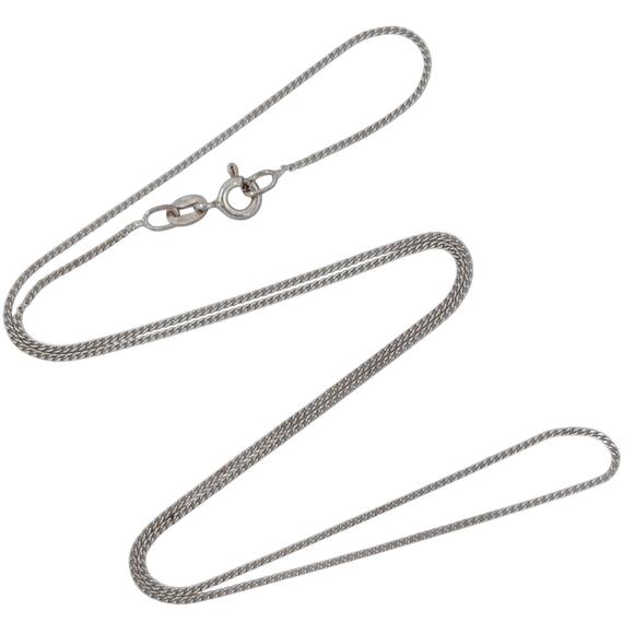 Box Chain Necklace | Vintage Sterling Silver 925 | Adjustable up to 22.5" - Picture 1 of 3